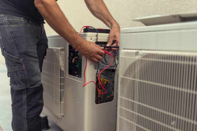 King Brothers HVAC technician at work